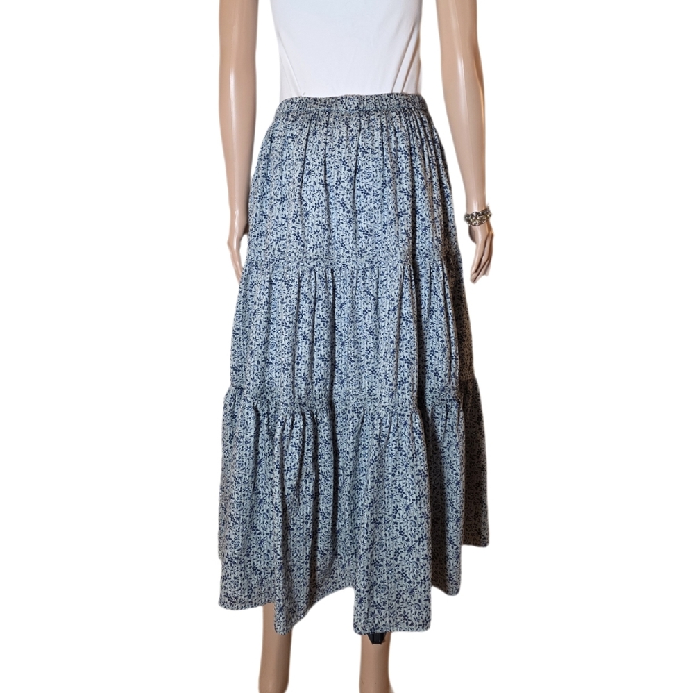 Madewell Button-Front Tiered Maxi Skirt in Florentine Floral SZ Small EUC - Picture 4 of 9